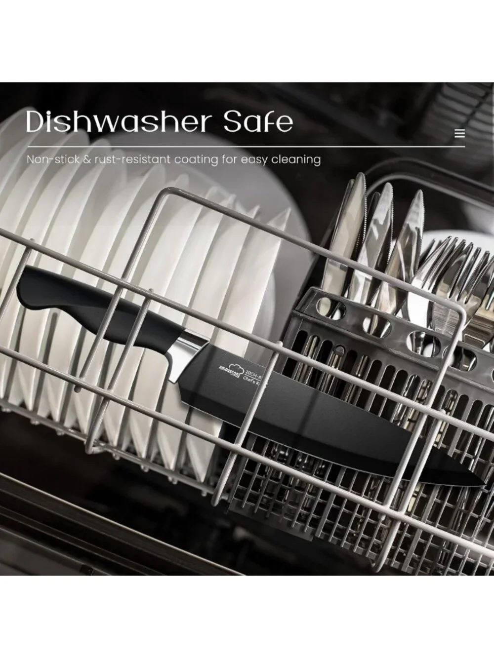 21-Piece Ultra-Sharp Kitchen Knife Set with Block & Sharpener, Ergonomic